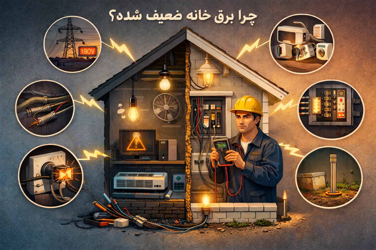 چرا برق خانه ضعیف می‌شود؟