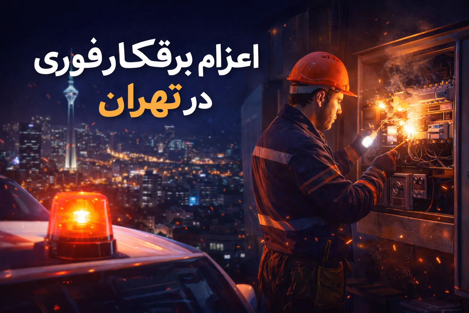 اعزام برقکار فوری در تهران | خدمات برقکاری شبانه‌روزی و اورژانسی